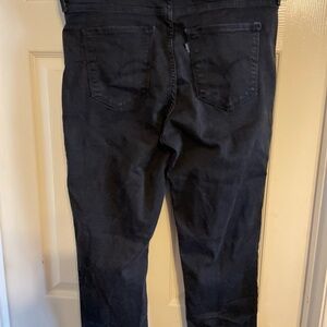 Levi’s 724 High Rise Straight Crop Black Jeans Size 33